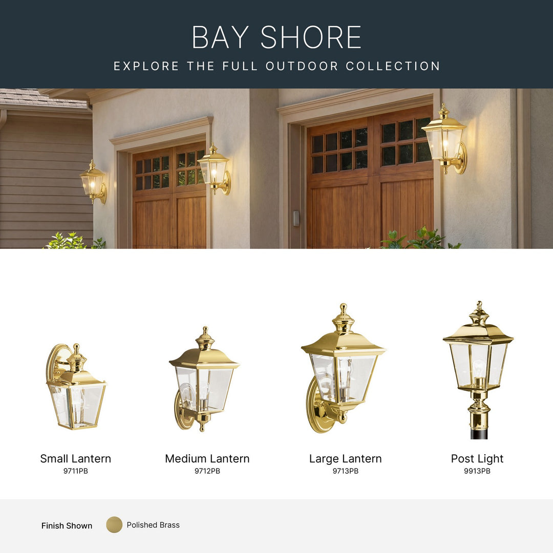 Kichler Canada - 9712PB - One Light Outdoor Wall Mount - Bay Shore - Polished Brass