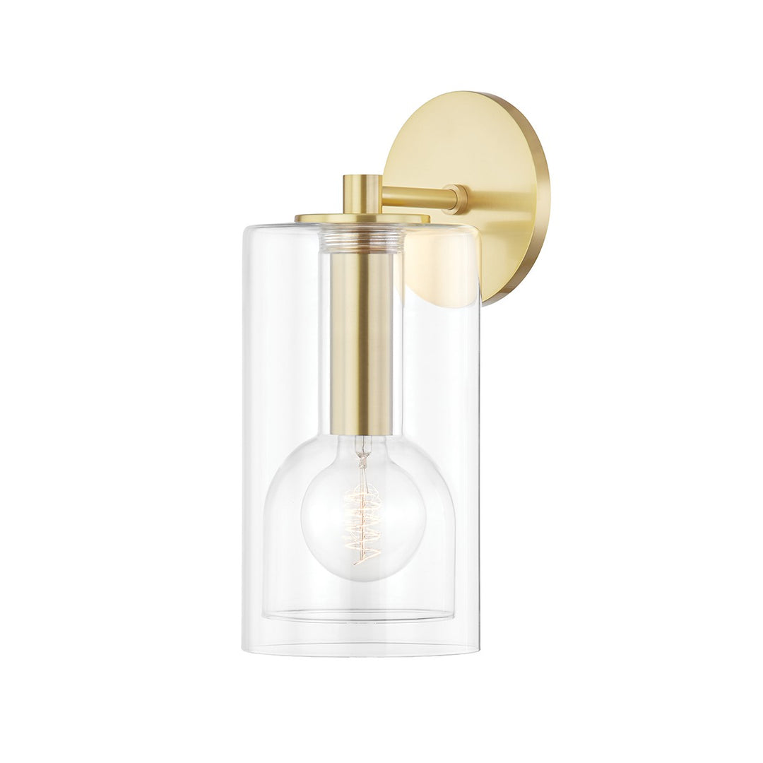 Belinda One Light Wall Sconce in Aged Brass - available from The Lighting Shoppe, trusted by Canadian homeowners