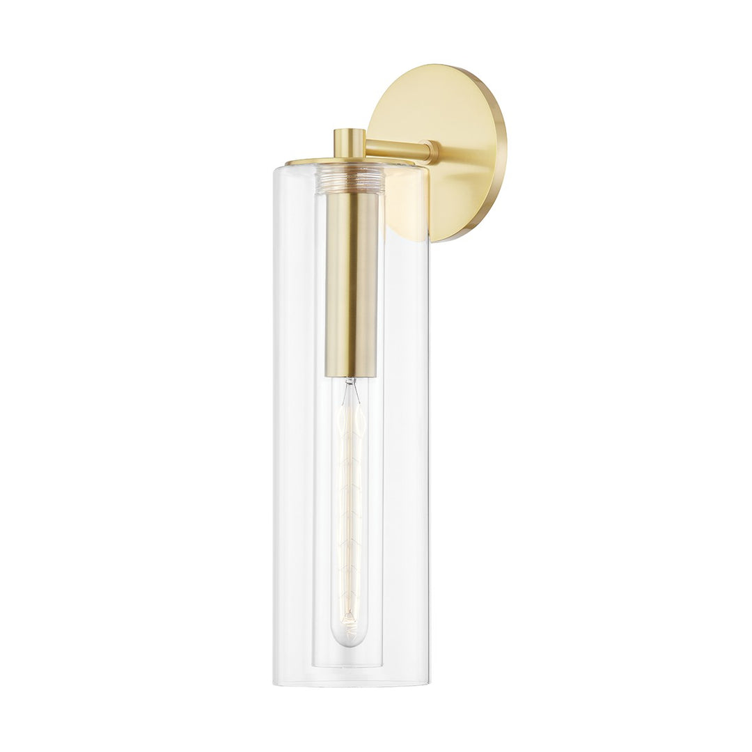 Belinda One Light Wall Sconce in Aged Brass - available from The Lighting Shoppe, trusted by Canadian homeowners