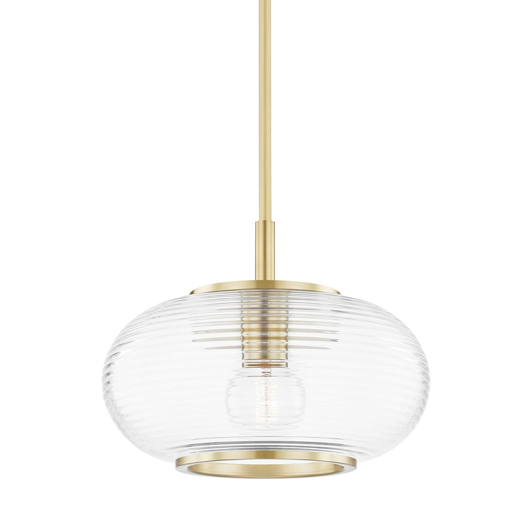 Maggie One Light Pendant in Aged Brass - available from The Lighting Shoppe, trusted by Canadian homeowners