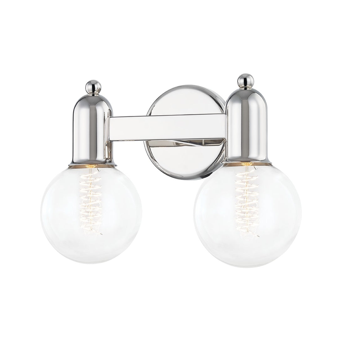 Bryce Two Light Bath and Vanity in Polished Nickel - available from The Lighting Shoppe, trusted by Canadian homeowners