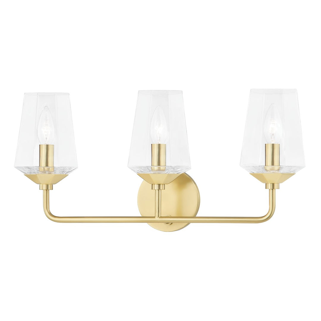Mitzi Canada - H420303-AGB - Three Light Bath and Vanity - Kayla - Aged Brass