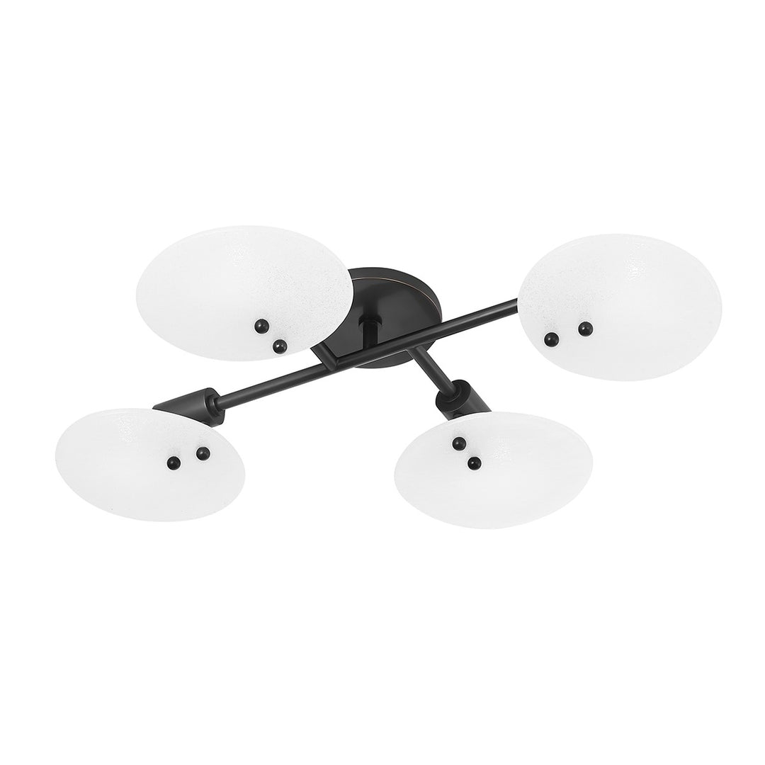 Giselle Four Light Semi Flush Mount in Old Bronze - available from The Lighting Shoppe, trusted by Canadian homeowners