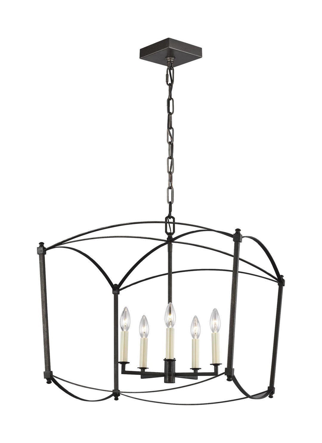 Visual Comfort Studio Canada - F3325/5SMS - Five Light Lantern - Thayer - Smith Steel