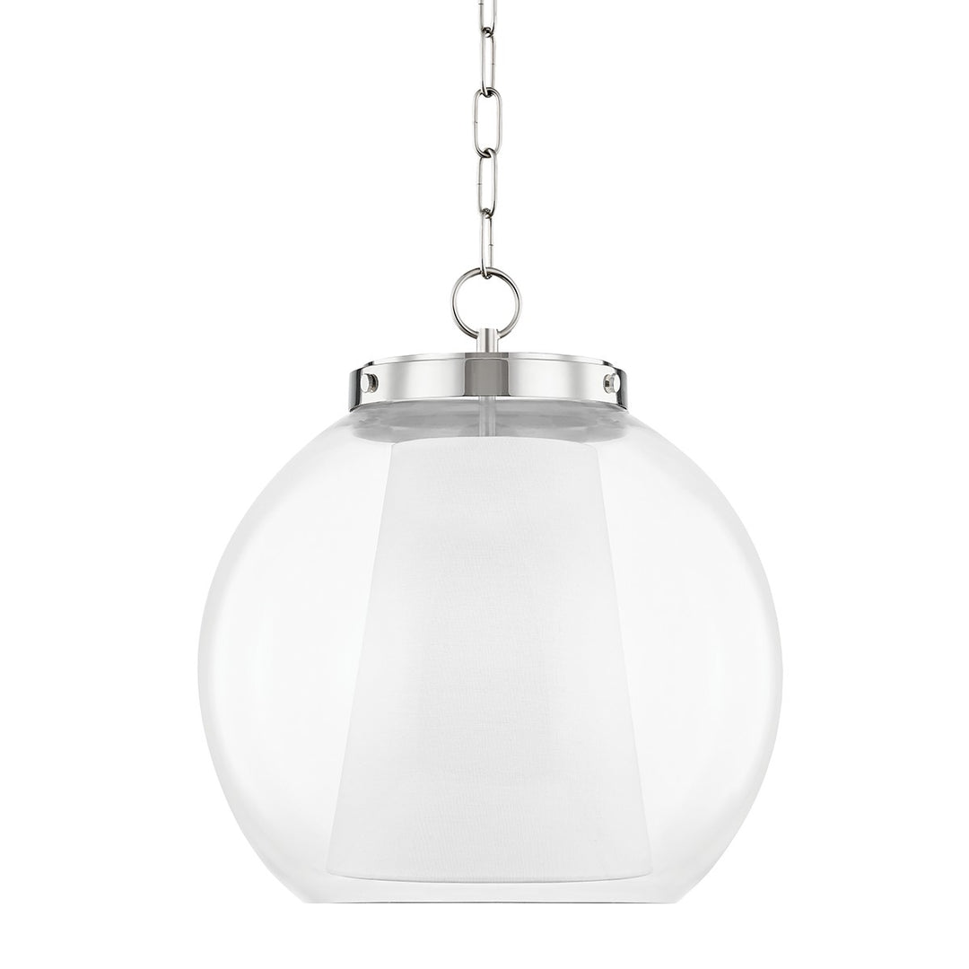Sasha One Light Pendant in Polished Nickel - available from The Lighting Shoppe, trusted by Canadian homeowners