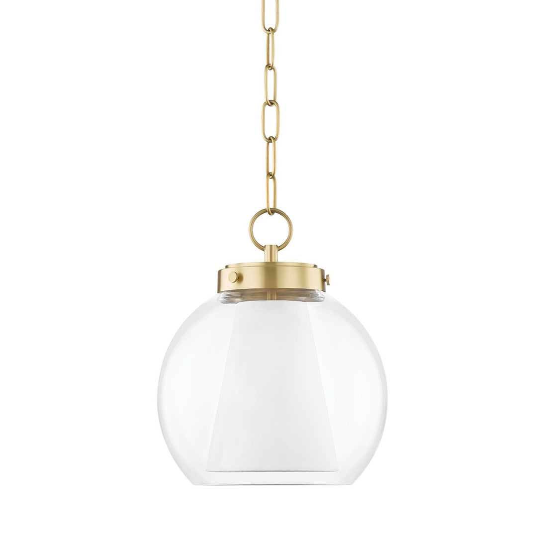 Sasha One Light Pendant in Aged Brass - available from The Lighting Shoppe, trusted by Canadian homeowners