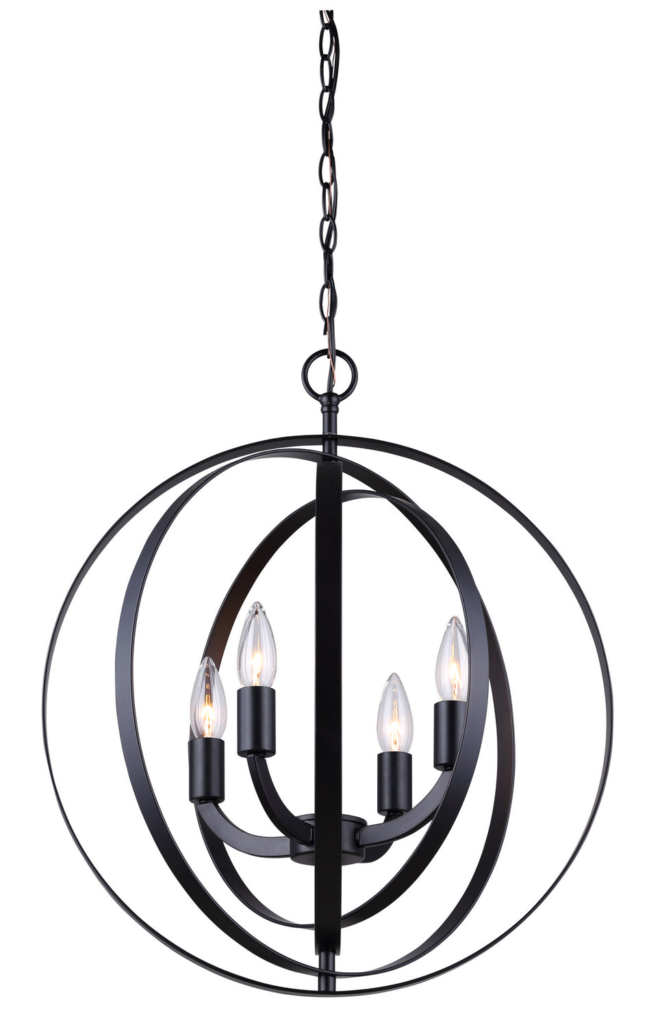 Canarm Canada - ICH182B04BK18 - Four Light Chandelier - Meridian - Black