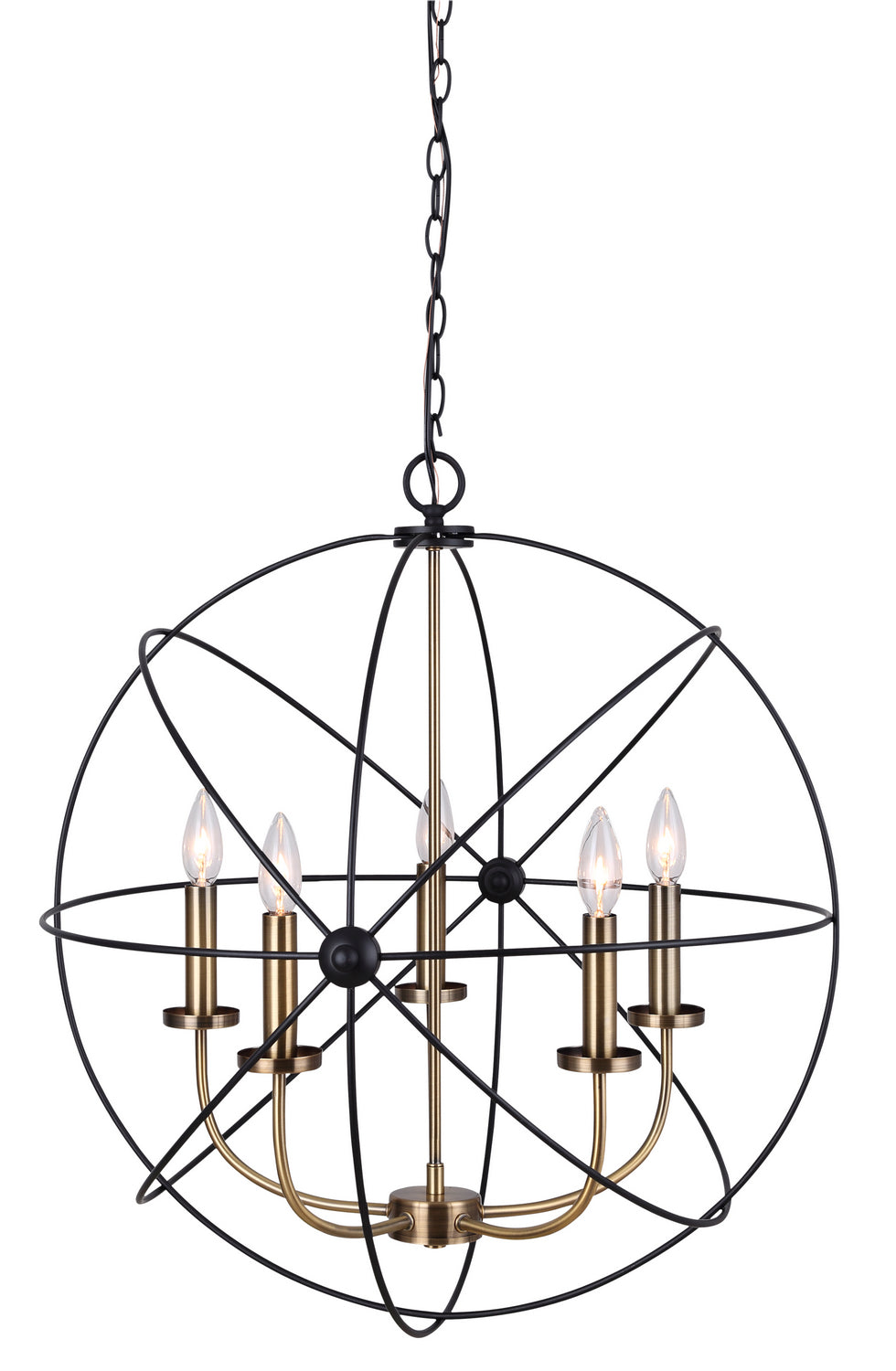 Sumerside Five Light Chandelier in Matte Black - available from The Lighting Shoppe, trusted by Canadian homeowners