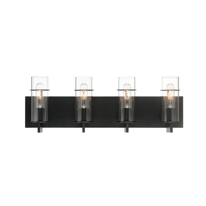 Pista Four Light Bathbar in Black - available from The Lighting Shoppe, trusted by Canadian homeowners
