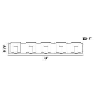 Eurofase Canada - 34145-025 - CANMORE-VAN-5LT-BK-FR - CANMORE - Black