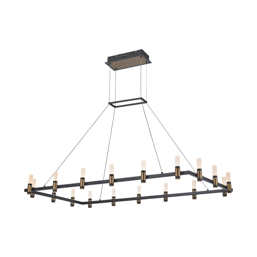 Eurofase Canada - 37048-013 - ALTAMONT-CHD-18LT-52IN-SNBM-WH - ALTAMONT - Satin Nickel Black