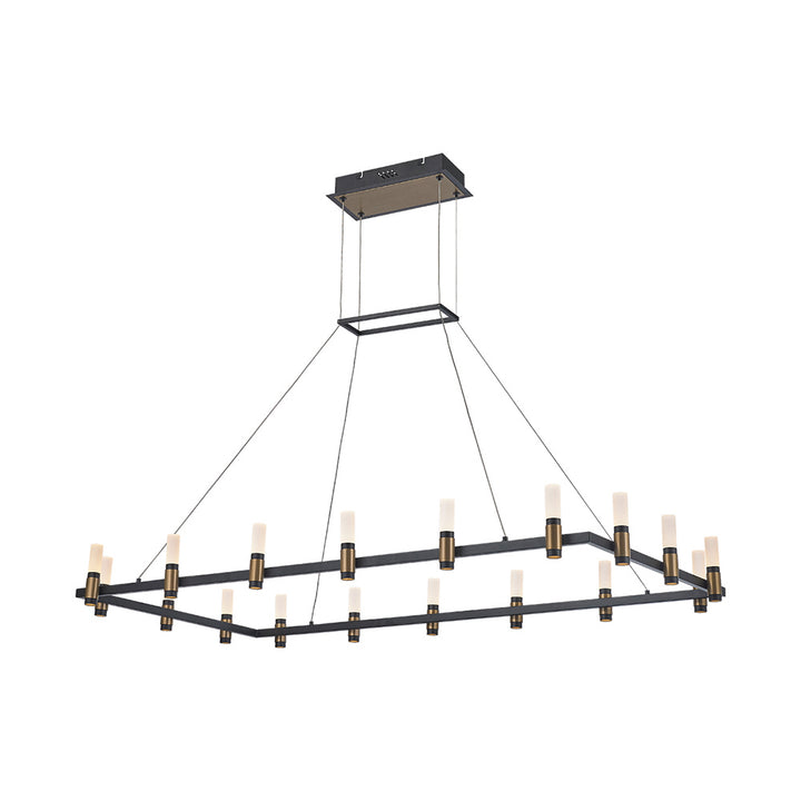 Eurofase Canada - 37048-013 - ALTAMONT-CHD-18LT-52IN-SNBM-WH - ALTAMONT - Satin Nickel Black