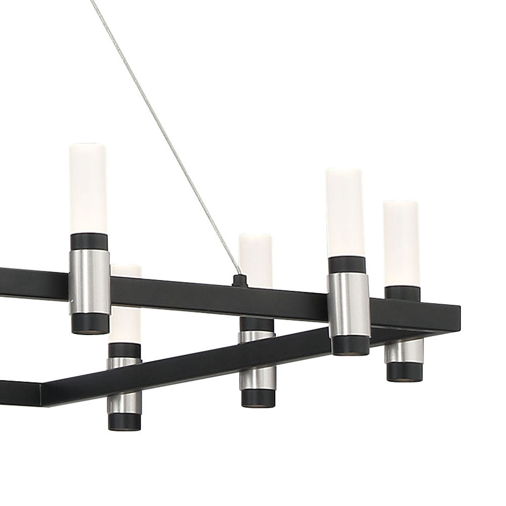 Eurofase Canada - 37048-013 - ALTAMONT-CHD-18LT-52IN-SNBM-WH - ALTAMONT - Satin Nickel Black