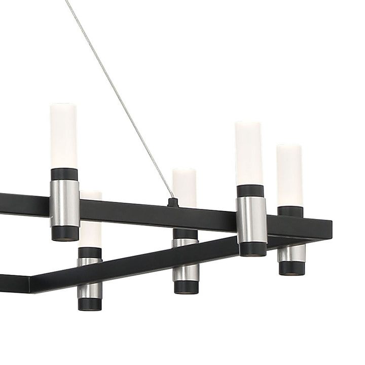 Eurofase Canada - 37048-013 - ALTAMONT-CHD-18LT-52IN-SNBM-WH - ALTAMONT - Satin Nickel Black