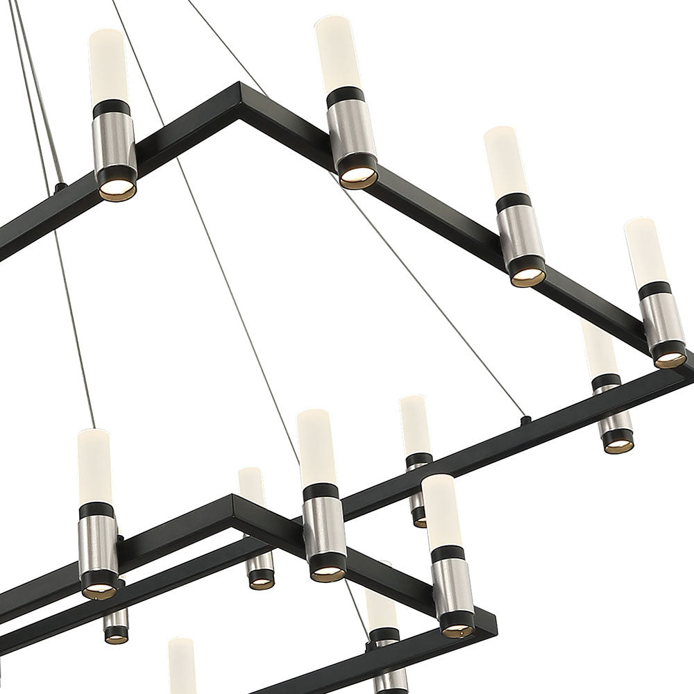 Eurofase Canada - 37049-010 - ALTAMONT-CHD-30LT-52IN-SNBM-WH - ALTAMONT - Satin Nickel Black