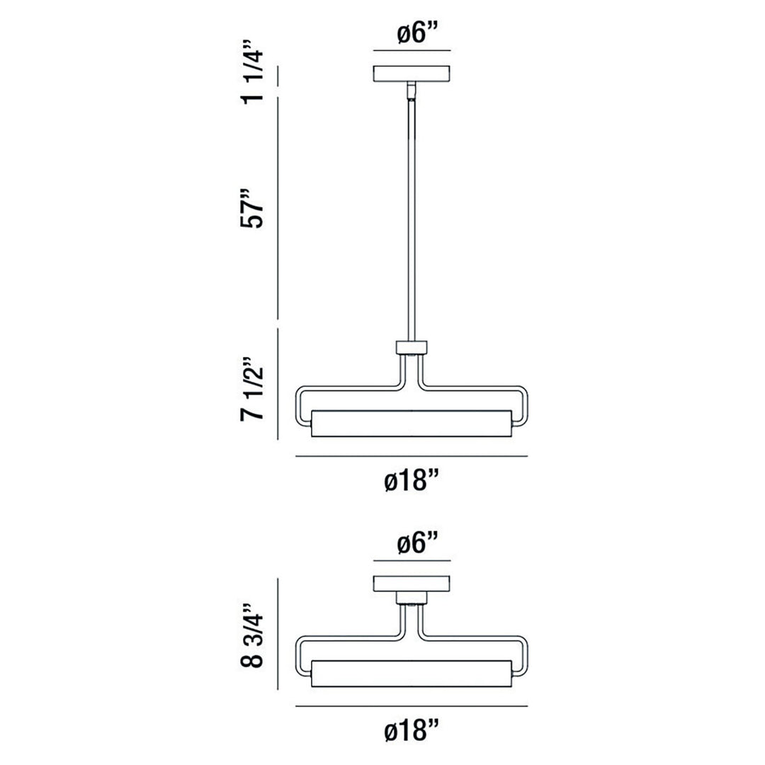 Eurofase Canada - 37083-020 - PEMBERTON-PEN-18IN-SN - PEMBERTON - Satin Nickel