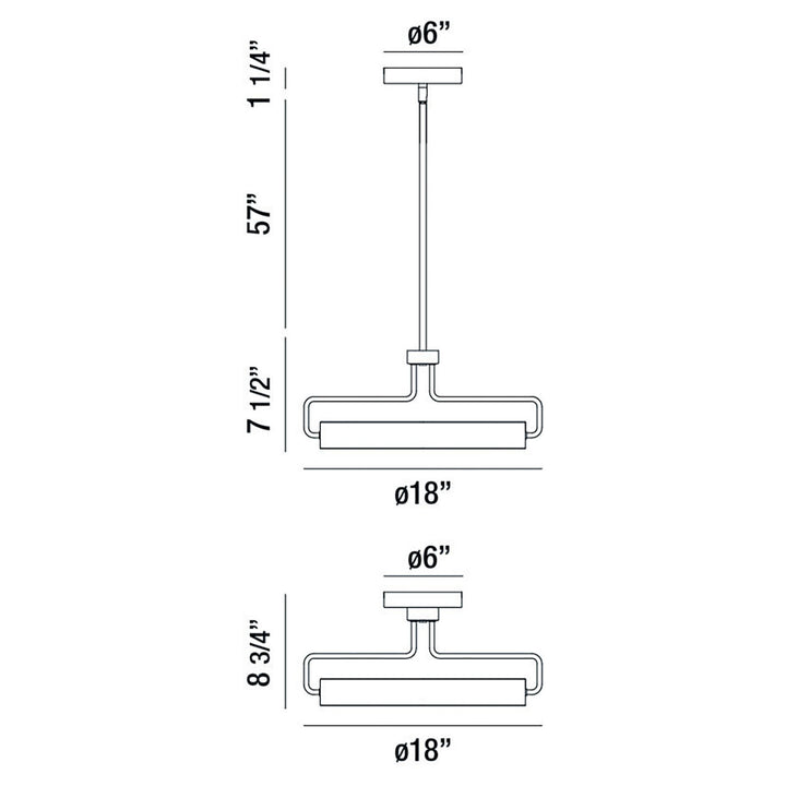 Eurofase Canada - 37083-020 - PEMBERTON-PEN-18IN-SN - PEMBERTON - Satin Nickel