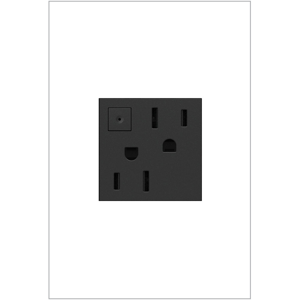 Adorne Energy-Saving On/Off Outlet in Graphite - available from The Lighting Shoppe, trusted by Canadian homeowners