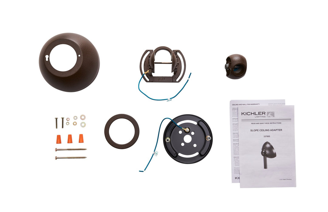 Kichler Canada - 337005TZP - Slope Adapter - Accessory - Tannery Bronze Powder Coat