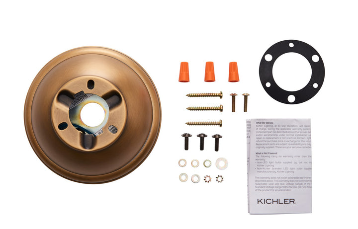Kichler Canada - 337008NBR - Flush Mount Kit - Accessory - Natural Brass