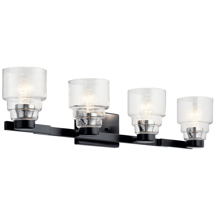 Kichler Canada - 55013BK - Four Light Bath - Vionnet - Black