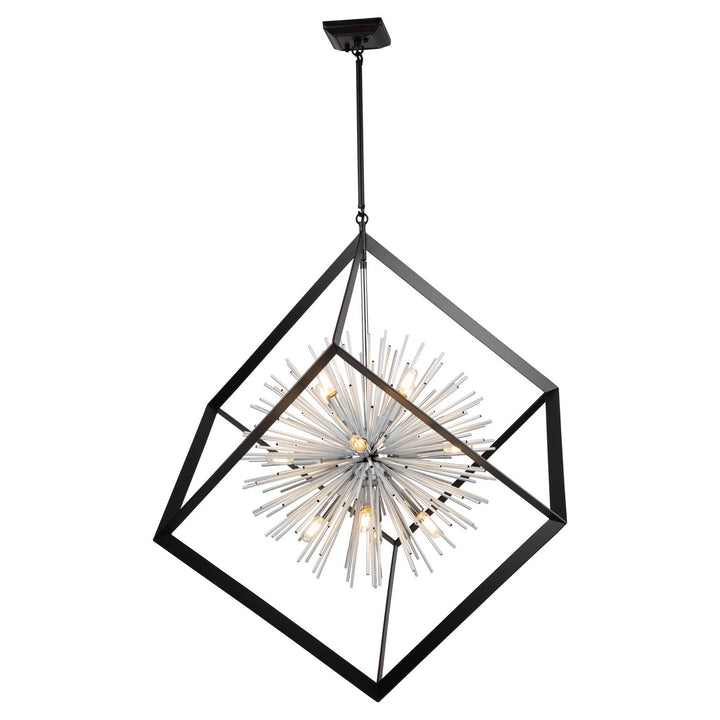 Artcraft Canada - AC11441CH - 12 Light Chandelier - Sunburst - Matte Black & Chrome