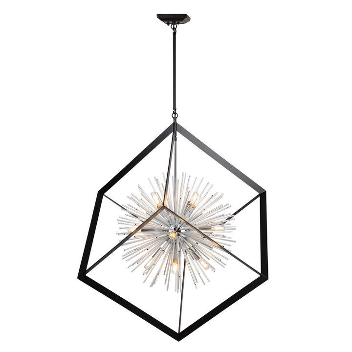 Artcraft Canada - AC11441CH - 12 Light Chandelier - Sunburst - Matte Black & Chrome