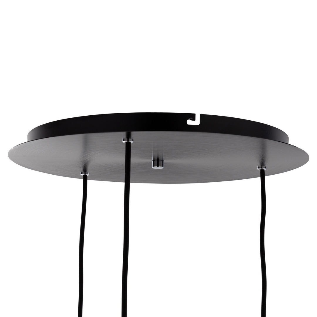 Artcraft Canada - AC11523SM - Three Light Chandelier - Henley - Satin Black & Smoke Glass