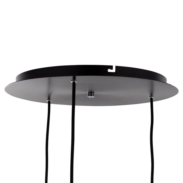 Artcraft Canada - AC11523SM - Three Light Chandelier - Henley - Satin Black & Smoke Glass