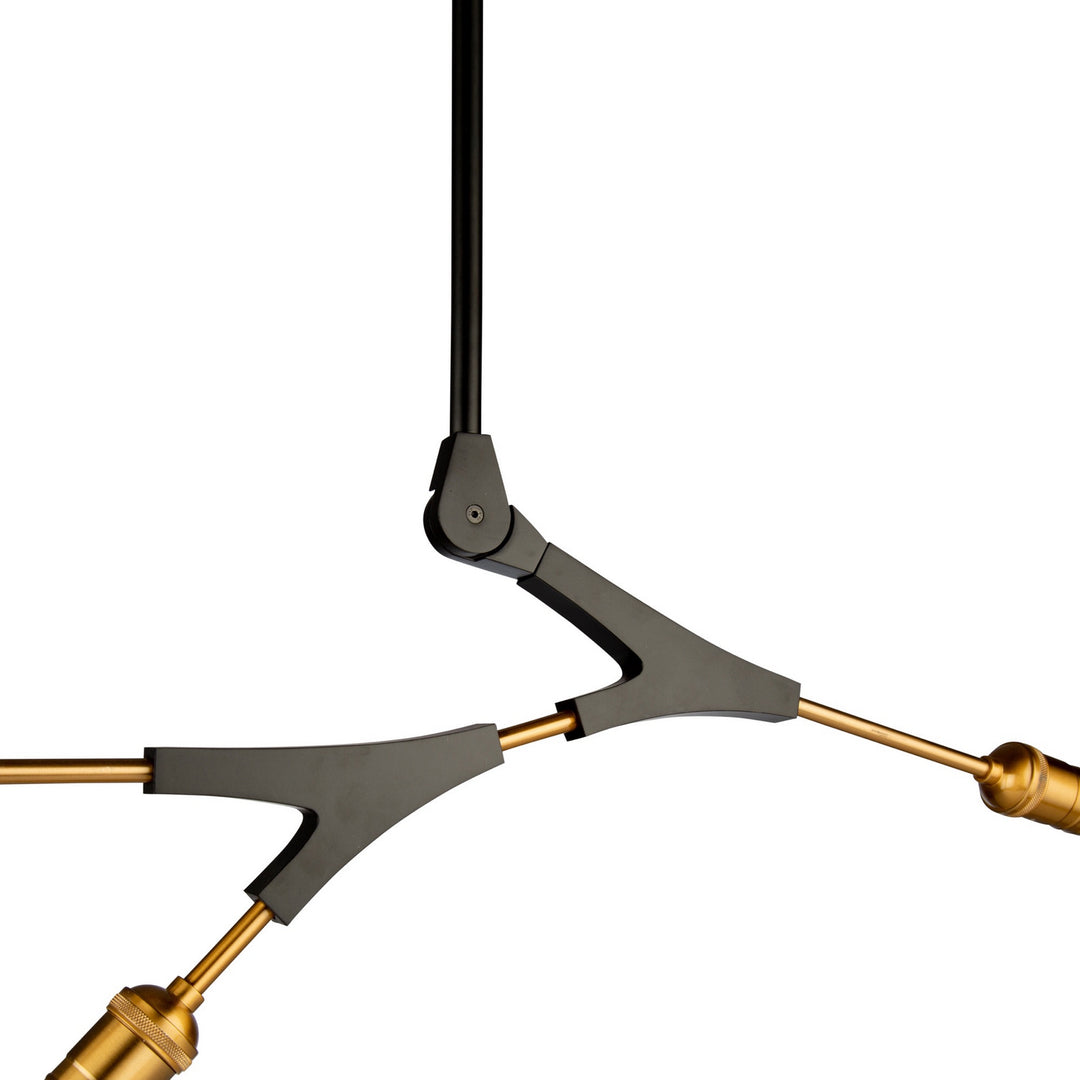 Artcraft Canada - AC11533 - Three Light Chandelier - Filiali - Black & Harvest Brass