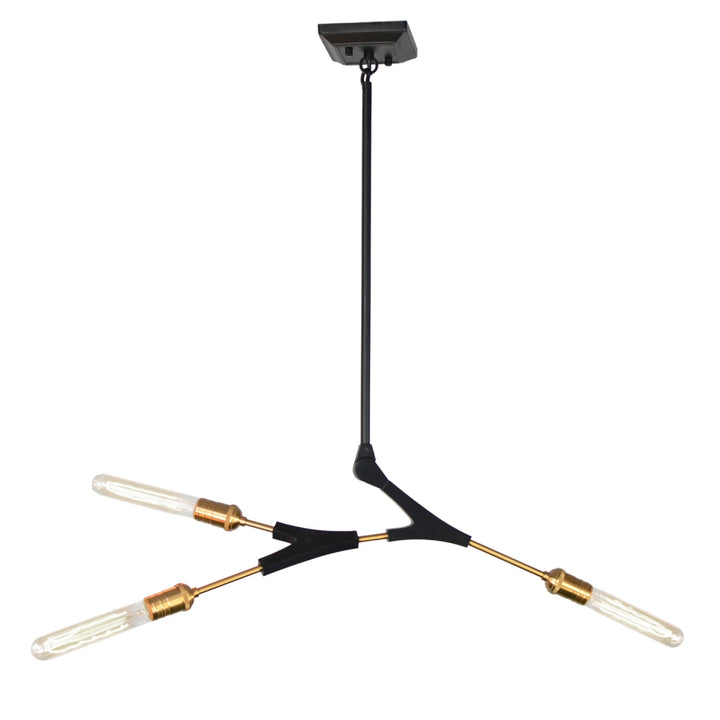 Artcraft Canada - AC11533 - Three Light Chandelier - Filiali - Black & Harvest Brass