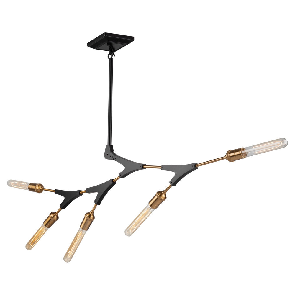 Artcraft Canada - AC11535 - Five Light Chandelier - Filiali - Black & Harvest Brass