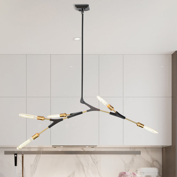 Artcraft Canada - AC11535 - Five Light Chandelier - Filiali - Black & Harvest Brass