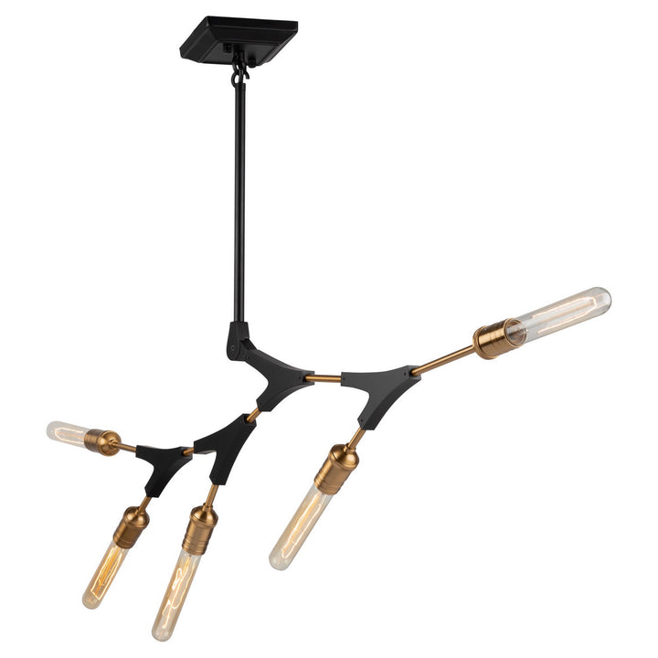 Artcraft Canada - AC11535 - Five Light Chandelier - Filiali - Black & Harvest Brass
