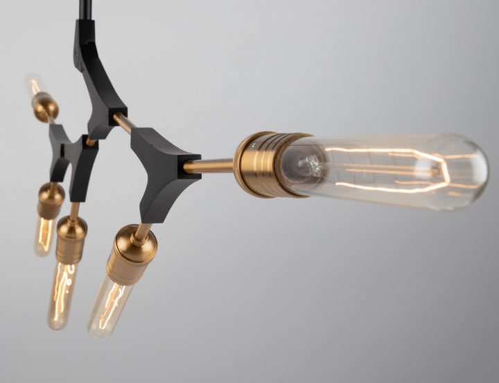 Artcraft Canada - AC11535 - Five Light Chandelier - Filiali - Black & Harvest Brass