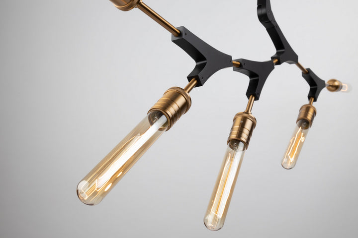 Artcraft Canada - AC11535 - Five Light Chandelier - Filiali - Black & Harvest Brass