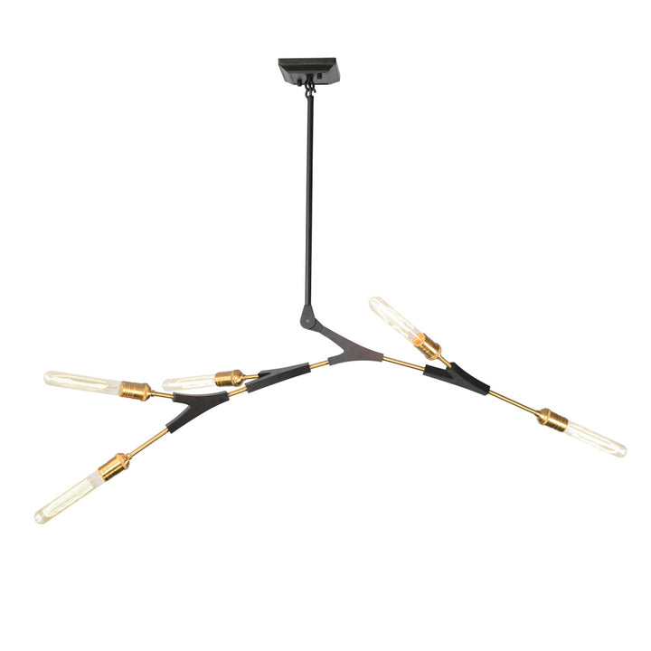 Artcraft Canada - AC11535 - Five Light Chandelier - Filiali - Black & Harvest Brass