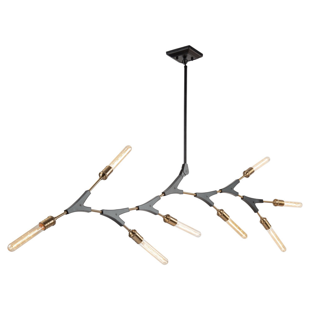 Artcraft Canada - AC11538 - Eight Light Chandelier - Filiali - Black & Harvest Brass