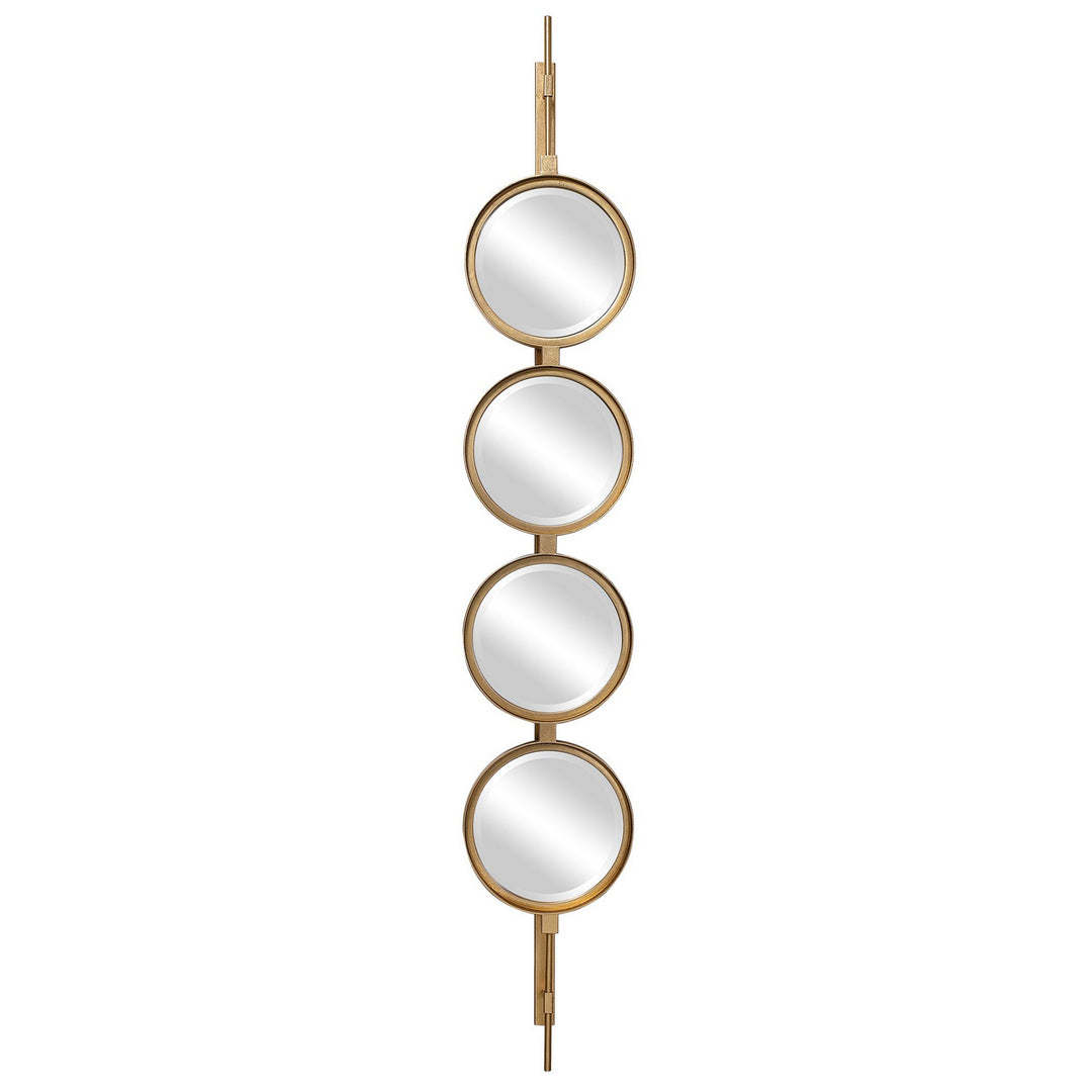 Button Mirror in Gold Leaf - available from The Lighting Shoppe, trusted by Canadian homeowners