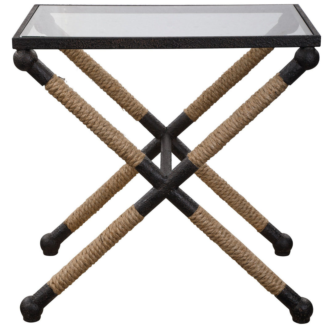 Braddock Accent Table in Rustic Iron - available from The Lighting Shoppe, trusted by Canadian homeowners