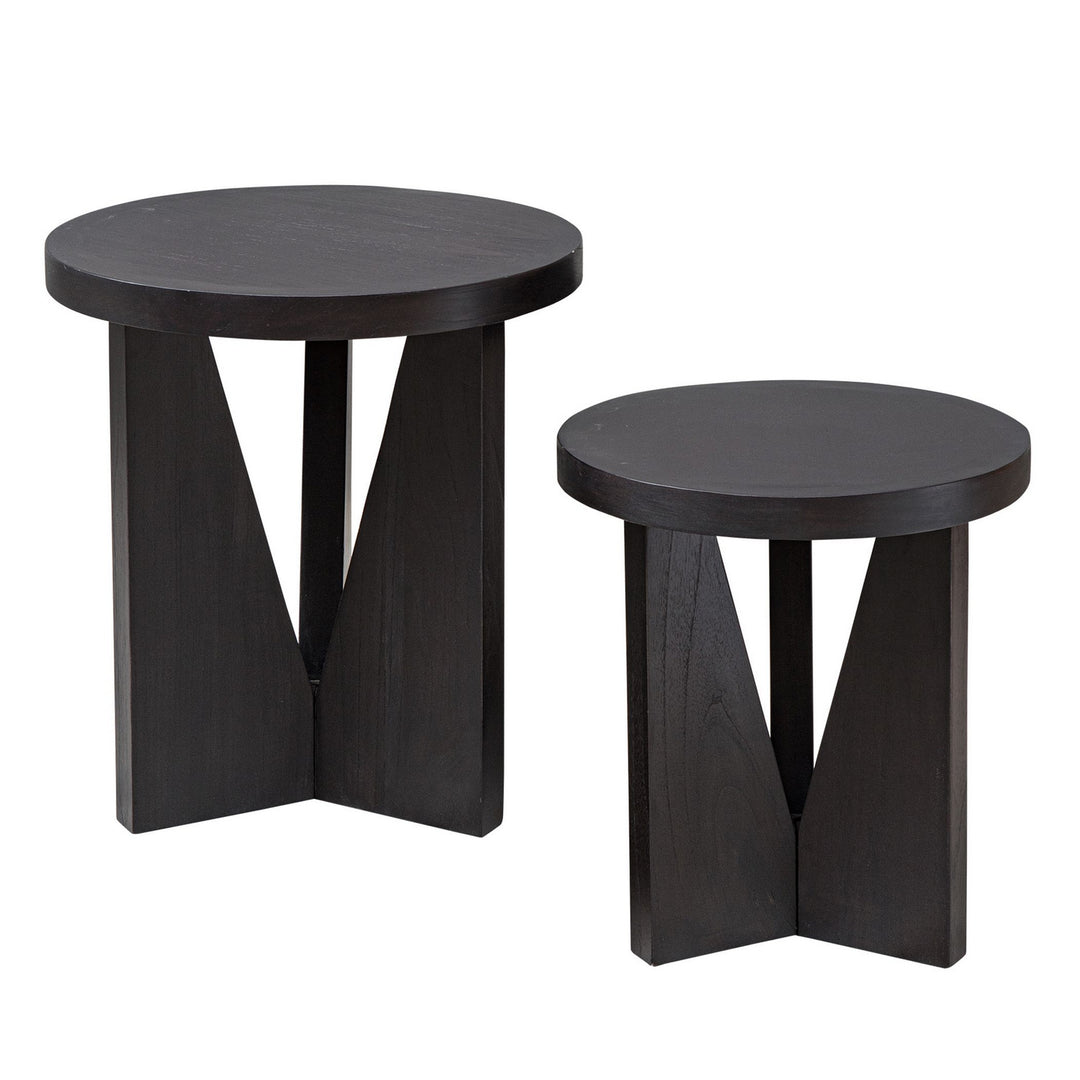Nadette Nesting Tables, S/2 in Dark Espresso - available from The Lighting Shoppe, trusted by Canadian homeowners