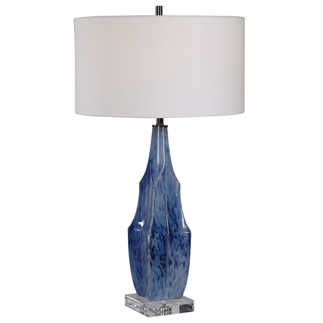 Everard One Light Table Lamp in Polished Nickel - available from The Lighting Shoppe, trusted by Canadian homeowners