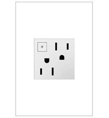 Adorne Energy-Saving On/Off Outlet in White - available from The Lighting Shoppe, trusted by Canadian homeowners
