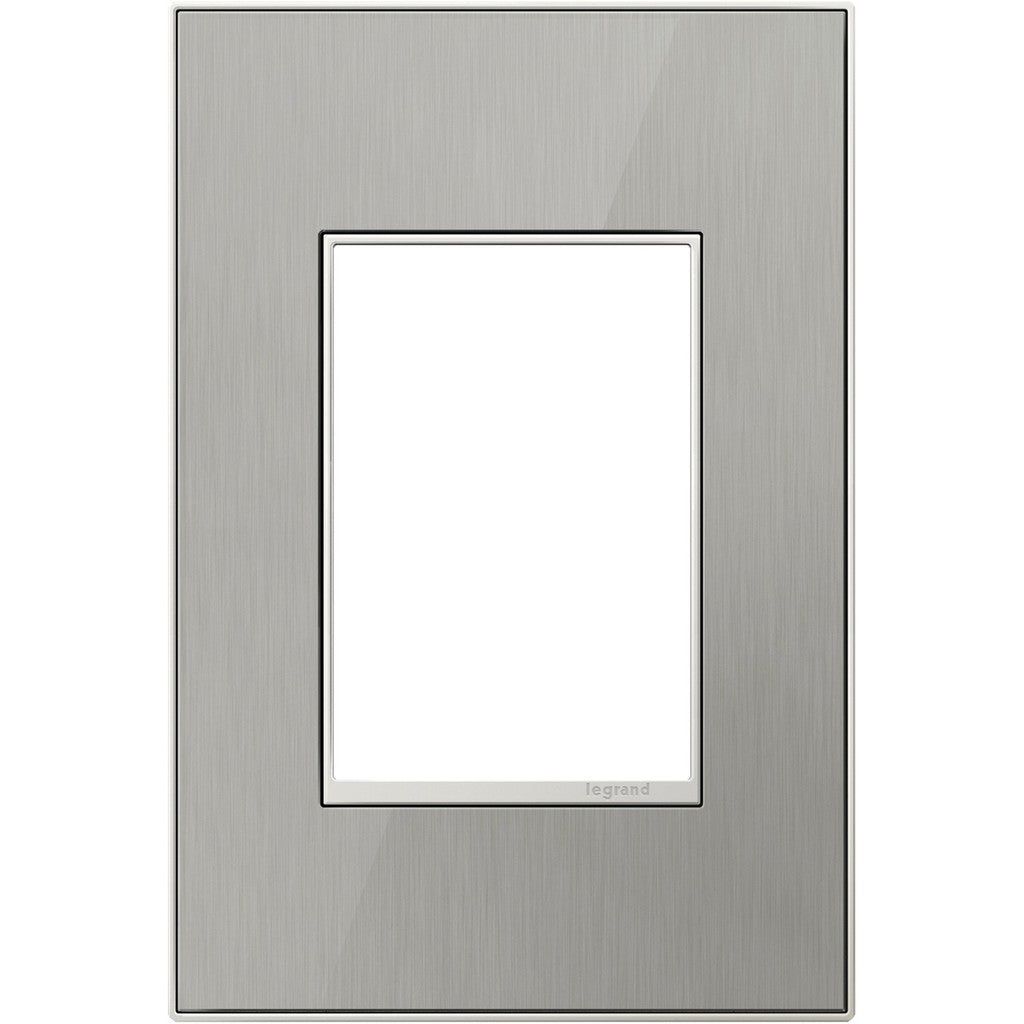 Adorne Gang Wall Plate in Brushed Stainless - available from The Lighting Shoppe, trusted by Canadian homeowners
