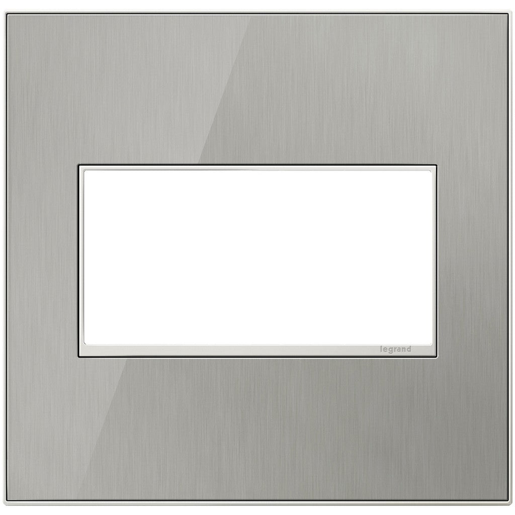 Adorne Gang Wall Plate in Brushed Stainless - available from The Lighting Shoppe, trusted by Canadian homeowners