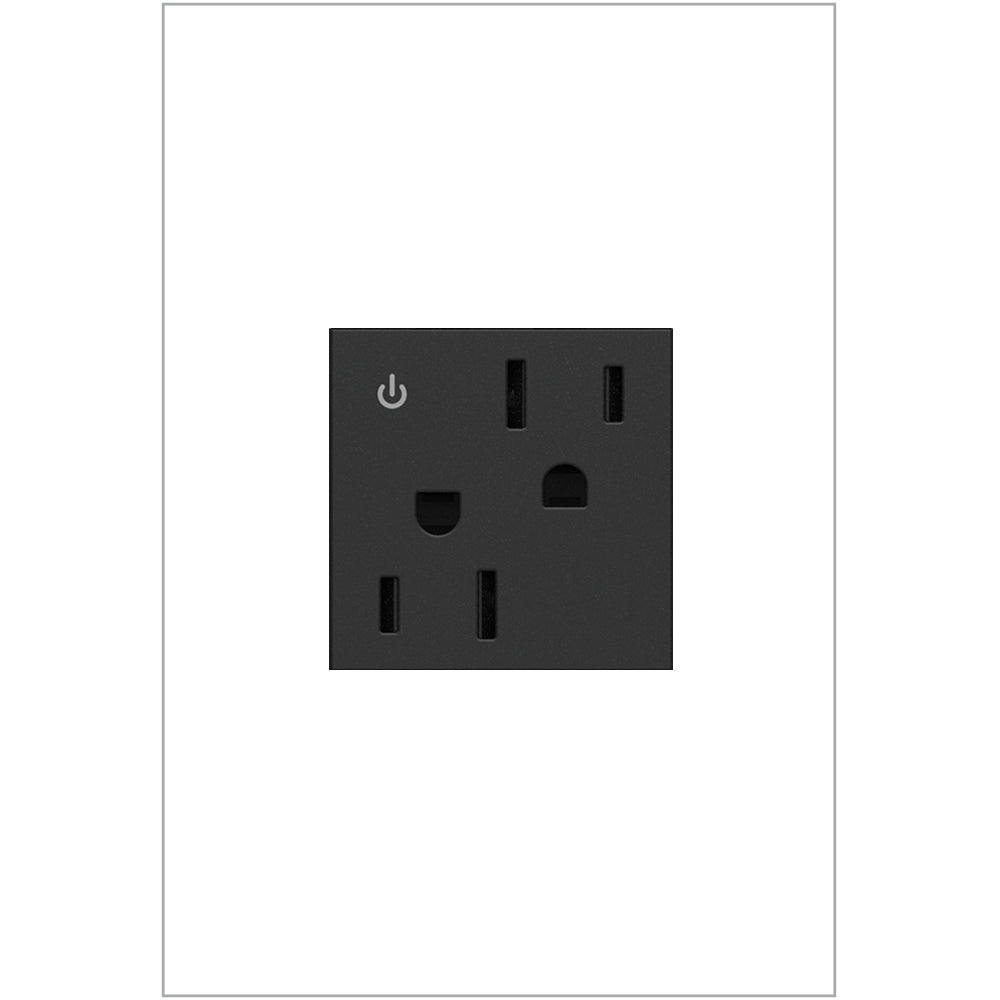 Adorne Dual Controlled Outlet in Graphite - available from The Lighting Shoppe, trusted by Canadian homeowners