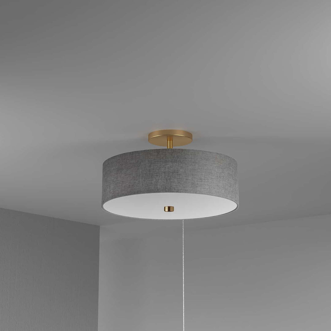Dainolite Canada - 571-143SF-AGB-GRY - Three Light Semi-Flush Mount - Everly - Grey