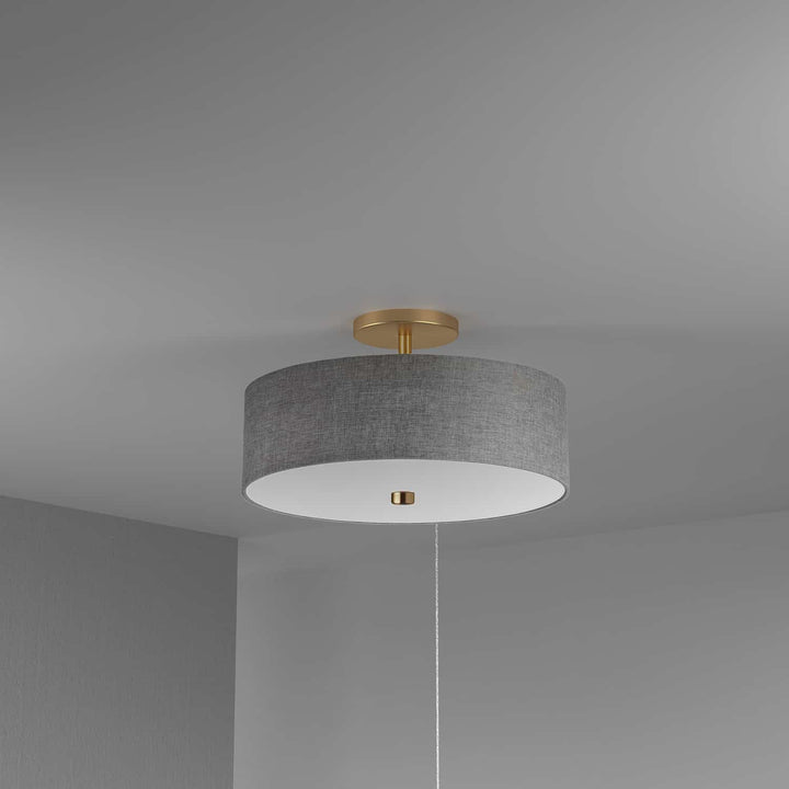Dainolite Canada - 571-143SF-AGB-GRY - Three Light Semi-Flush Mount - Everly - Grey