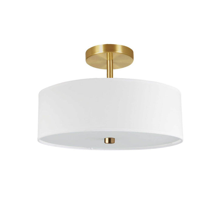 Everly Three Light Semi-Flush Mount in White - available from The Lighting Shoppe, trusted by Canadian homeowners