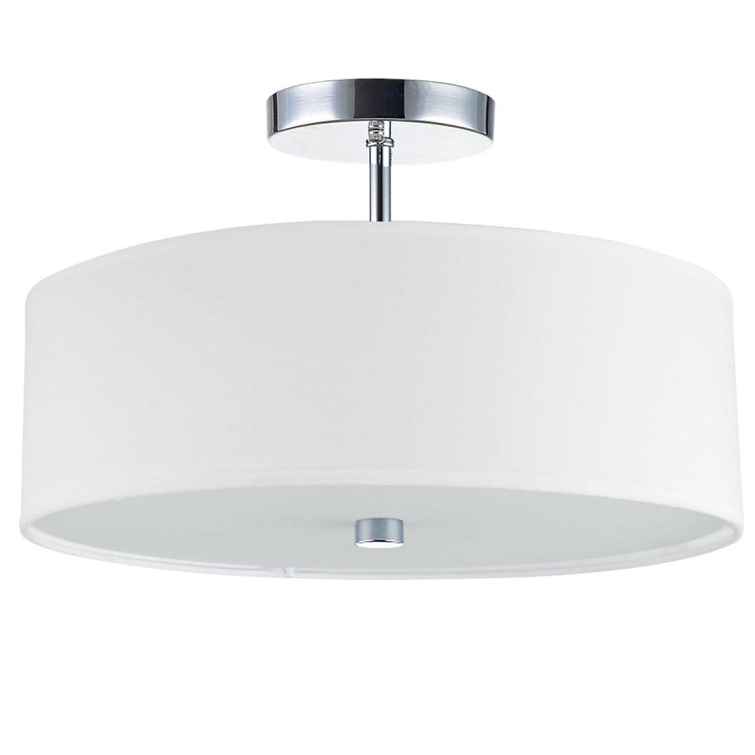 Everly Three Light Semi-Flush Mount in White - available from The Lighting Shoppe, trusted by Canadian homeowners